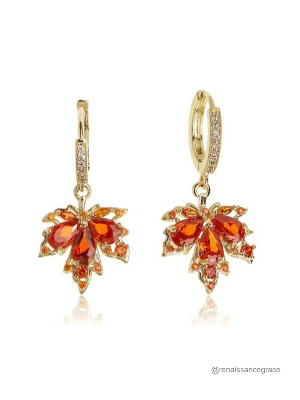 14k Gold Plated 925 Silver Tiny Hoop Dangle Earrings